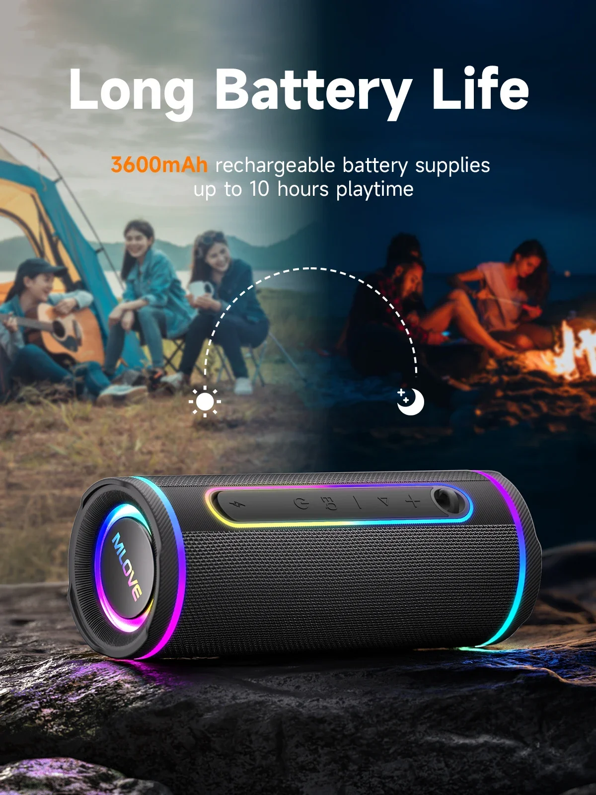MLOVE E80 Portable Bluetooth Speaker - Image 3