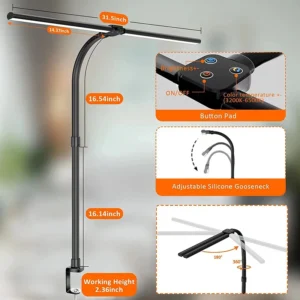 Double Head LED Desk Lamp - Thumbnail Image 4