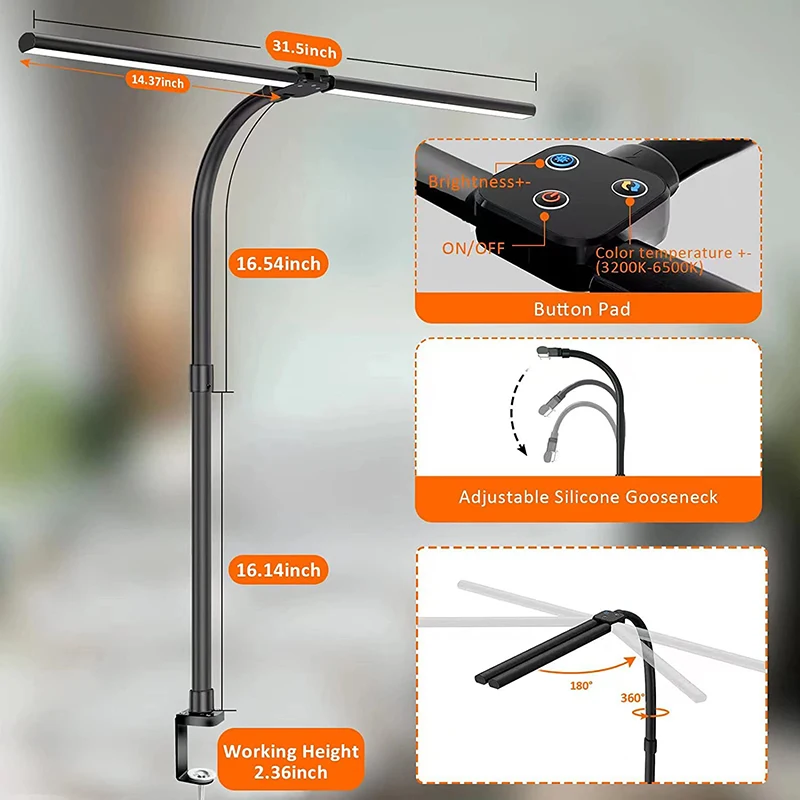 Double Head LED Desk Lamp - Image 4