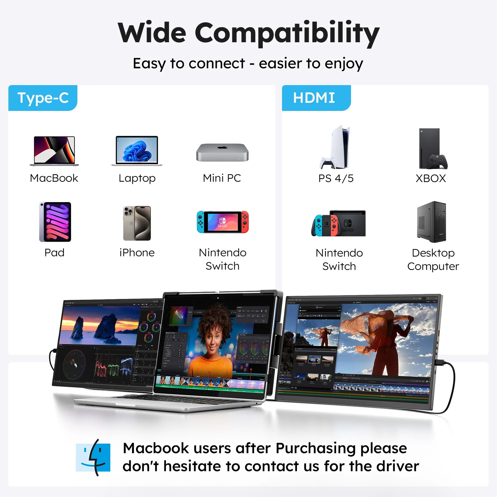 15.6inch Triple Screen Extender - Image 2