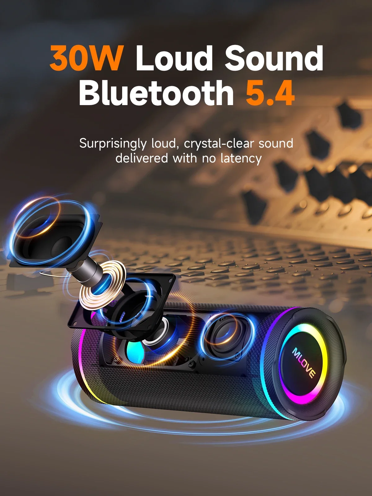 MLOVE E80 Portable Bluetooth Speaker - Image 4
