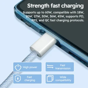 Nylon Braided Fast Charge Cable - Thumbnail Image 3