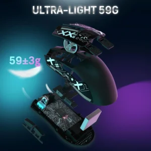 X11 Wireless Gaming Mouse with RGB Magnetic Charging Dock - Thumbnail Image 4