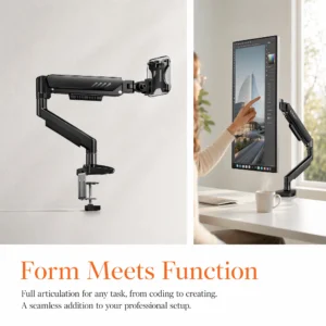 Single Monitor Arm 13-34 Inch, Adjustable Gas Spring Arm, - Thumbnail Image 2