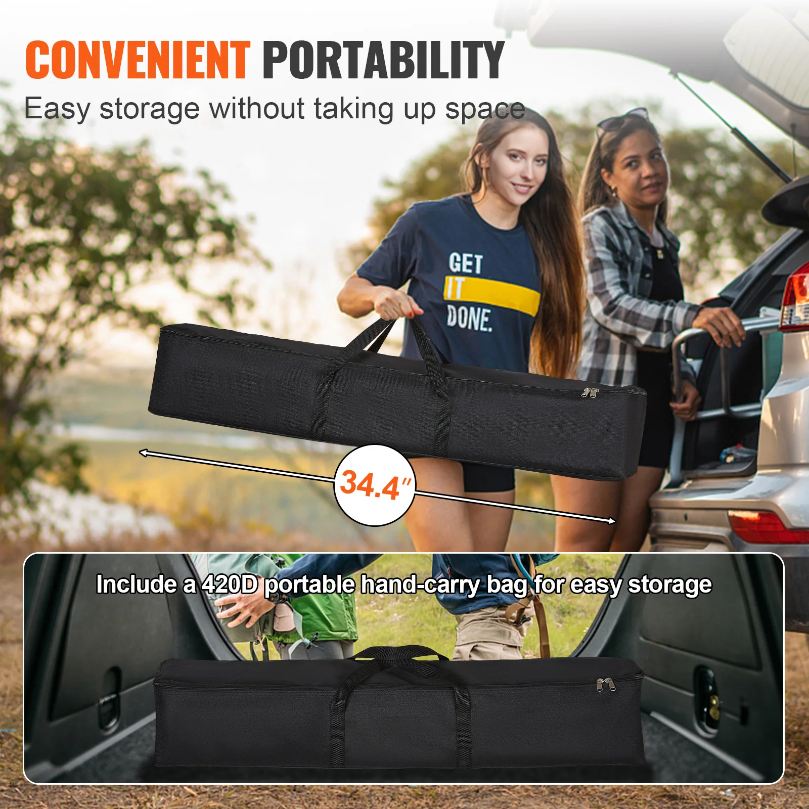 Portable Projector Screen w/ Stand 150in 16:9 4K 1080 HD - Image 4