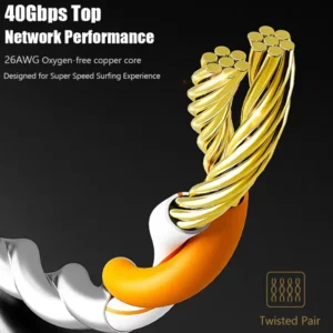 High Speed Cable RJ-45 Connector Internet Network Patch Cord for Router Computer - Thumbnail Image 2