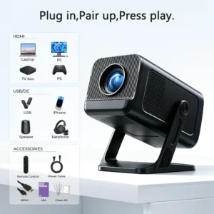 Smart Projector with Android 14.0 & WiFi 6, 4K Support - Thumbnail Image 5