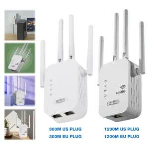 Dual-Band 2.4G 5G WiFi Repeater Signal Booster WiFi Extender 802.11bgn Gigabit Router with WPS EU/US Plug Type WiFi Amplifier - Thumbnail Image 3