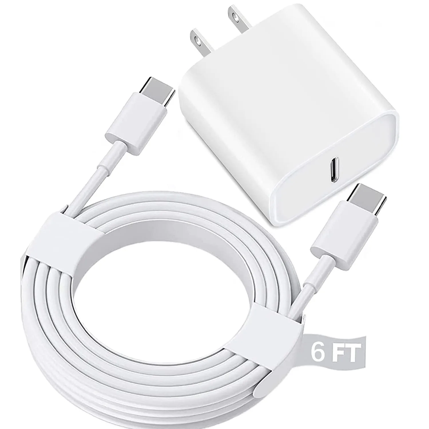 iPhone Charger with 6FT USB C to C Cable - Image 1