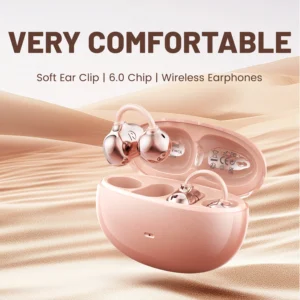 Open Ear Clip Headphones, Bluetooth 6.0, Built-in Microphone And Ear Hook,