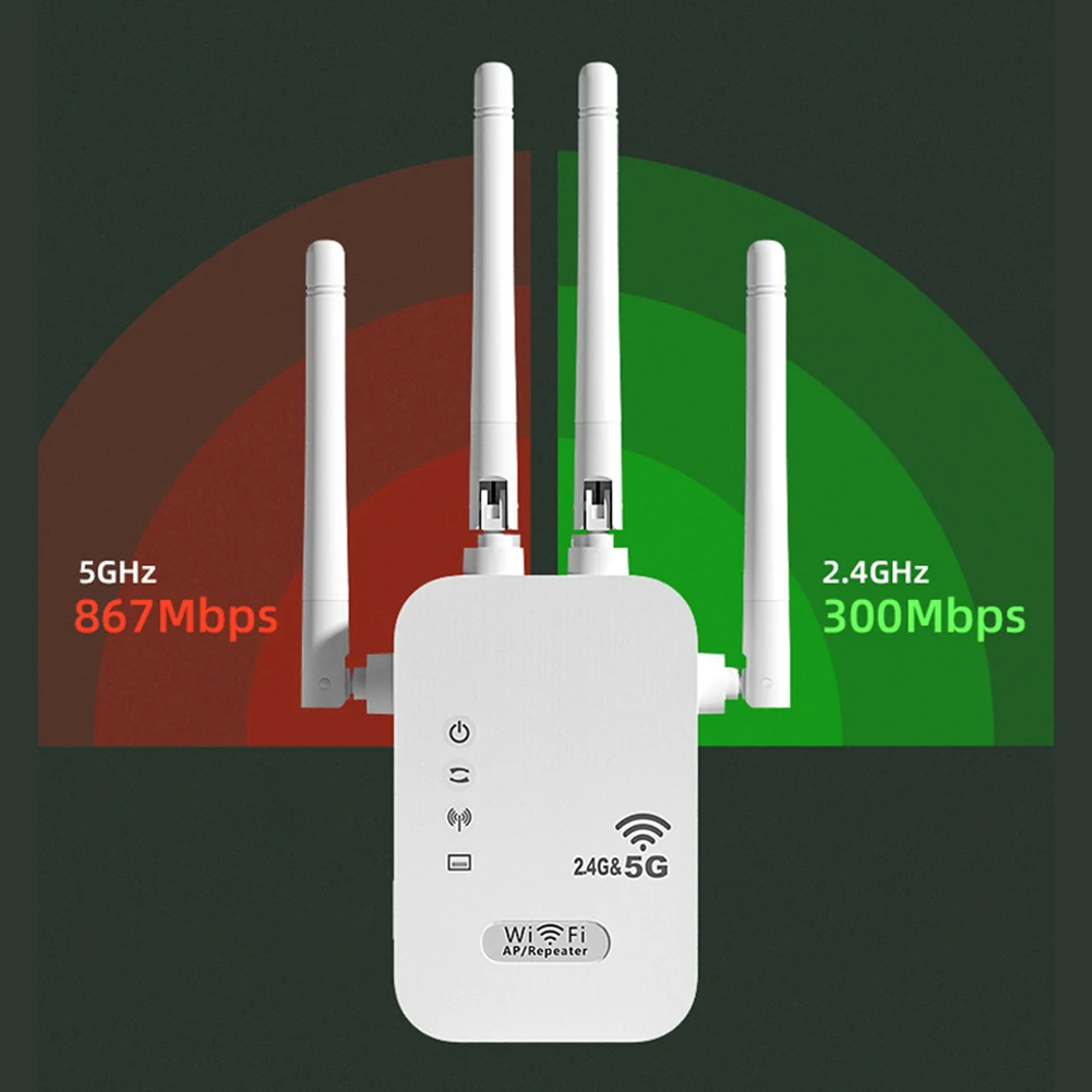 Dual-Band 2.4G 5G WiFi Repeater Signal Booster WiFi Extender 802.11bgn Gigabit Router with WPS EU/US Plug Type WiFi Amplifier - Image 4