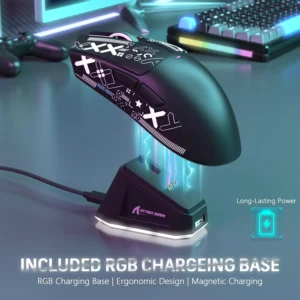 X11 Wireless Gaming Mouse with RGB Magnetic Charging Dock - Thumbnail Image 2