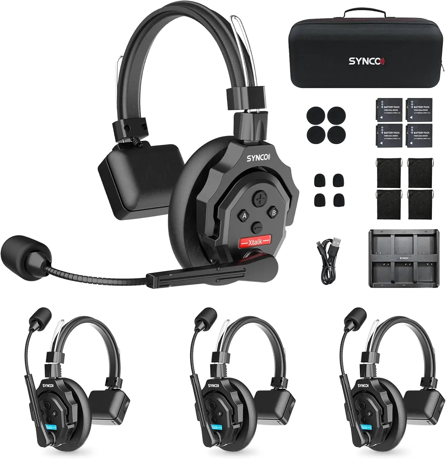 XTALK X2 X5 2.4G Wireless Intercom Headset 24H Working Time - Image 1