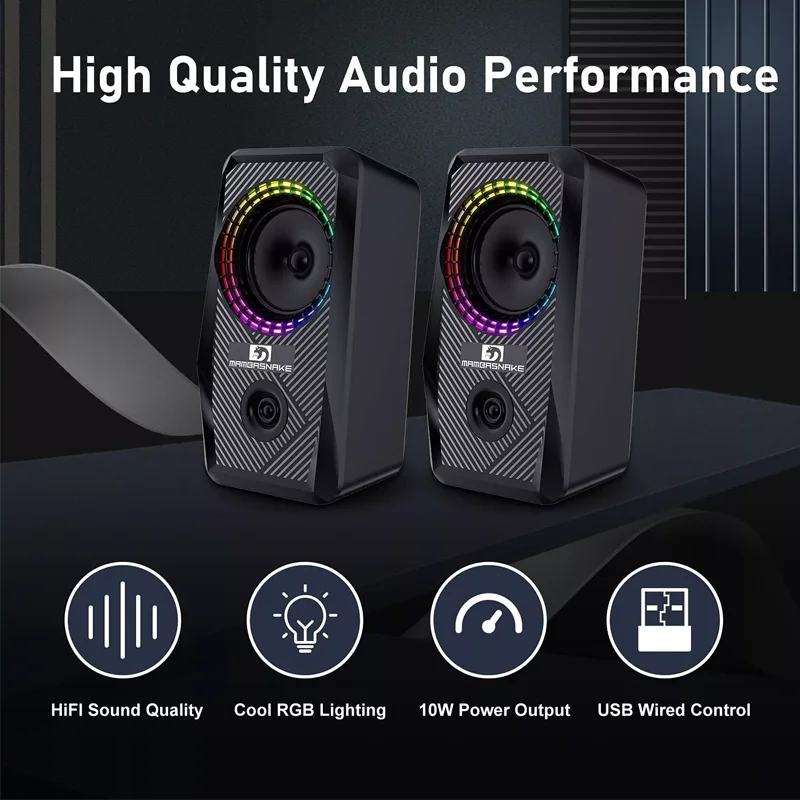 5-IN-1 Wired Rainbow Backlit Keyboard, Mouse, Headphone with Mic, Gaming Mice and Pad, Speaker - Image 4