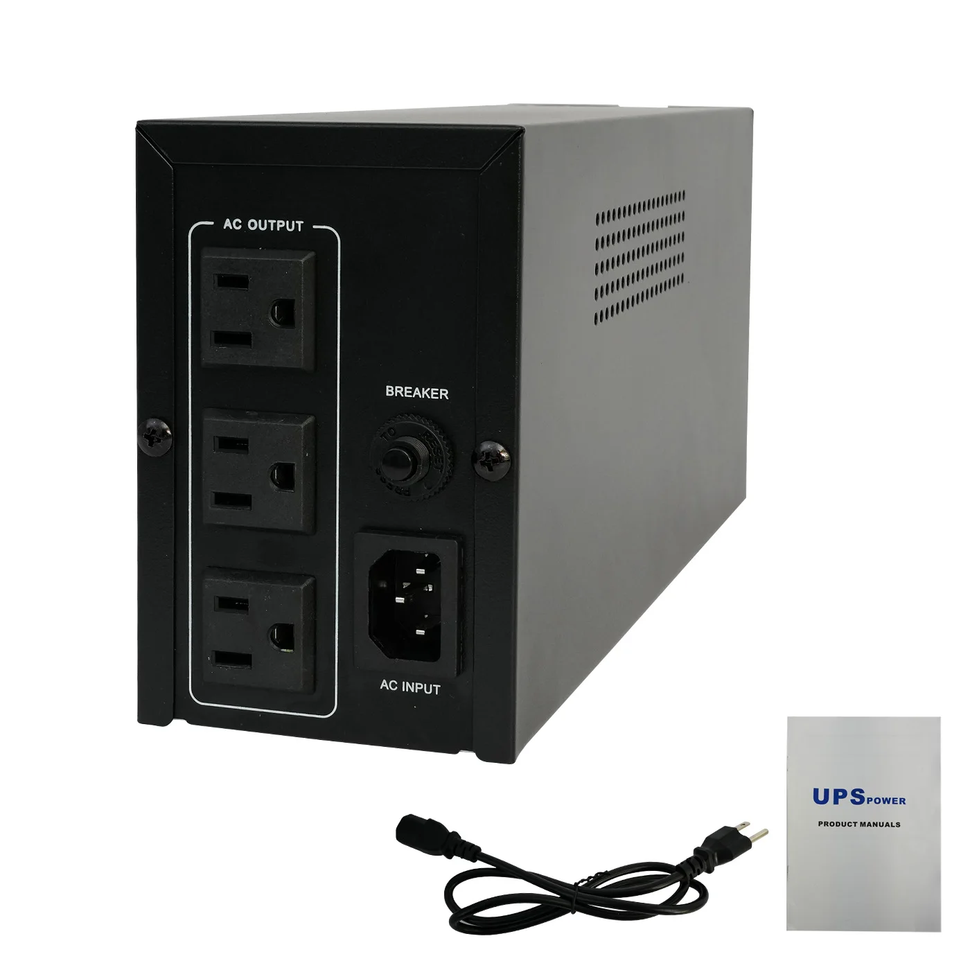 1000VA/600W 120V UPS Power Supply Battery Standby Power with 3 Outlets and LCD Display Surge Protector for Home and Office - Image 5