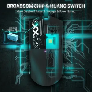 X11 Wireless Gaming Mouse with RGB Magnetic Charging Dock - Thumbnail Image 3